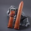 Wax Leer Echte Huid Mannen Vrouwen Horlogeband Top Grain Natuurlijk Leer 18mm 19mm 20mm 21mm 22mm Horlogeband Roestvrij Staal Gesp