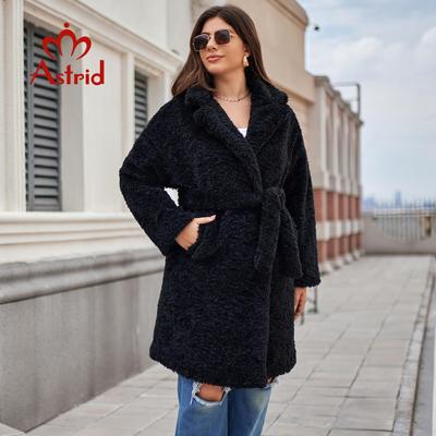 2024 Long Winter Women Teddy Coat  Fur Jacket Stylish Female Thick Warm Casual Streetwear Plus Size 30199