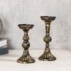 2 Stück Schmiedeeisen Kerzenhalter Kerzenständer Französisch Klassischer Kerzenhalter für Hochzeit Feiertag Filmen Kerzenhalter