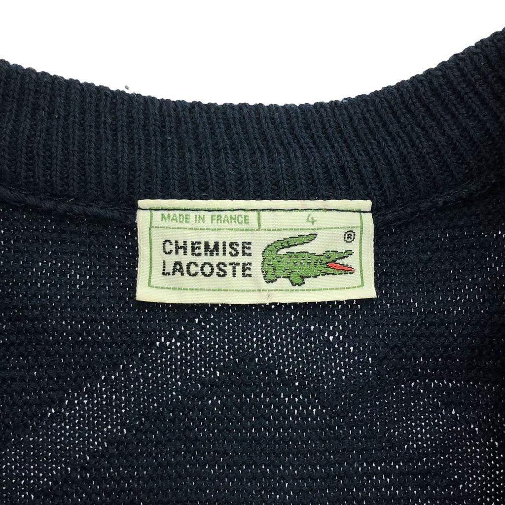 CHEMISE LACOSTE 70s 80s Vintage French Frelaco Logo patch Long sleeve sweater Men's Used