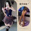 Sexy Jk Plaid Campus Uniform Sexy Babes Hip-length Miniskirt Seduction Pure Desire College Suit