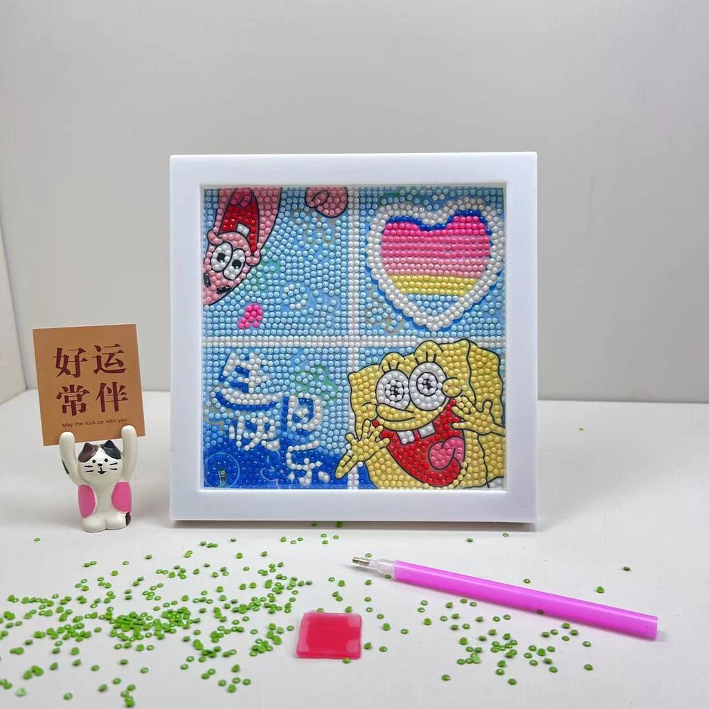 Children'S Diamond Painting Handmade Diy Masonry Painting Cartoon Diamond Sticker Bedroom Living Room Decorative Painting Photo Frame