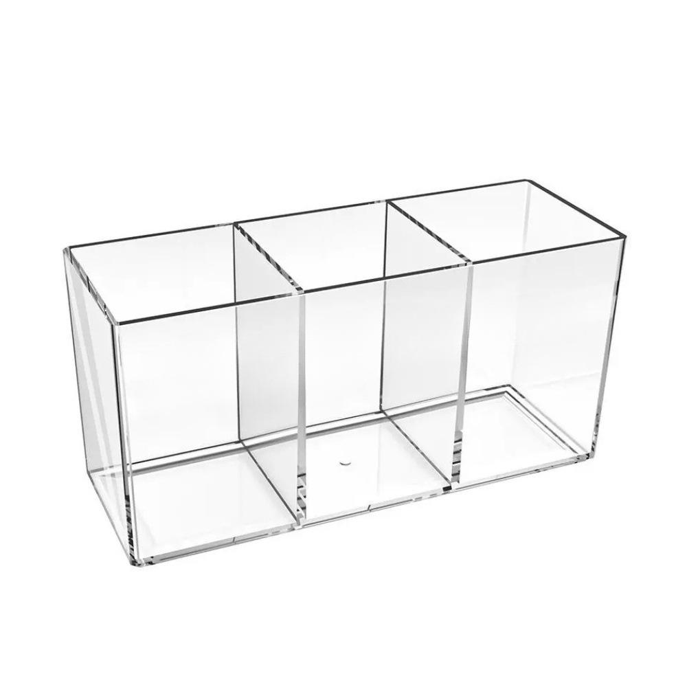 

1pc Acrylic Straw Holder Box Kitchen Countertop Silverware Holder Plastic Storage Container for Spoon Fork Knife Utensils