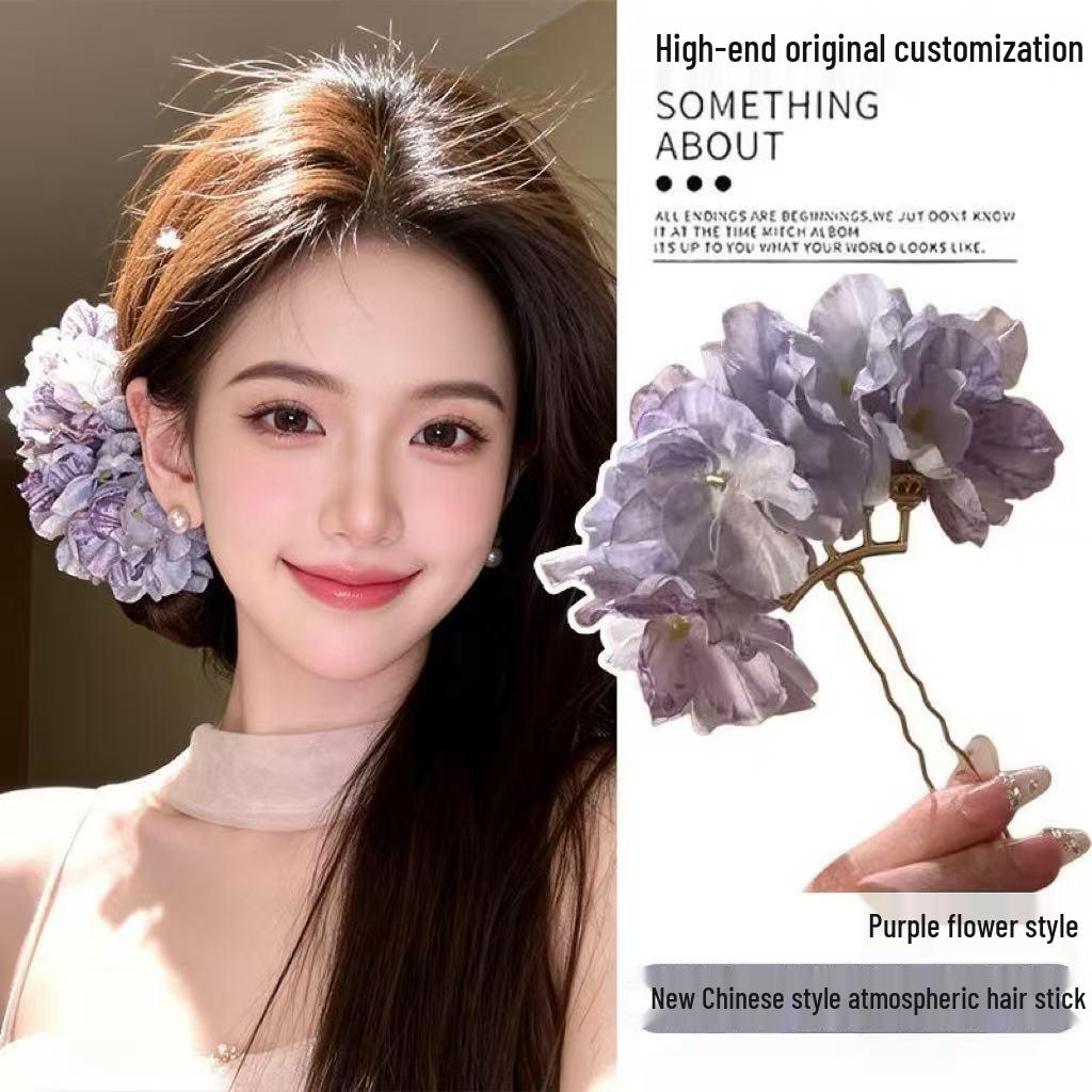 Sandalwood Women's Hairpin: Elegant Modern-Chinese Style Wooden Updo Stick