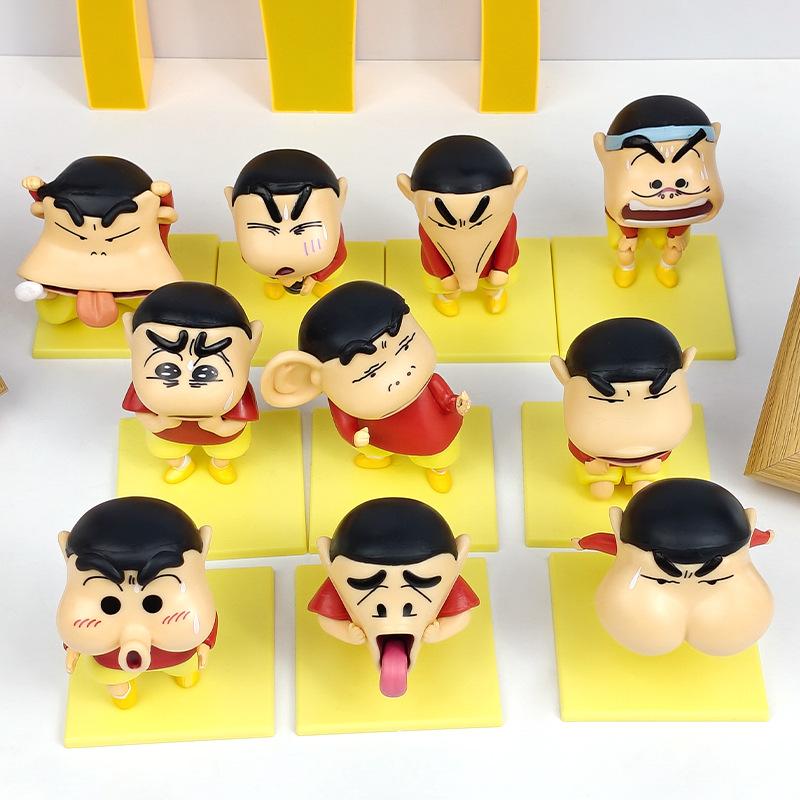 1Pcs Cute Birthday Holiday Gifts Cartoon Animated Crayon Shinchan Strange Blind Box Handmade Doll Desktop Decoration Ornament