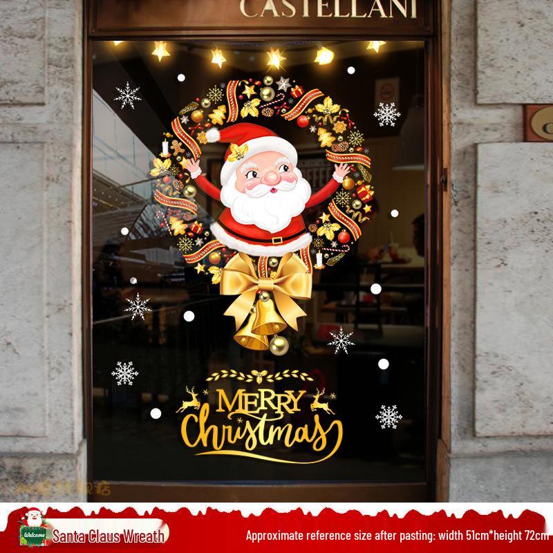 Santa Claus Christmas Window Clings - Tree, Door Stickers & Ornament Decor
