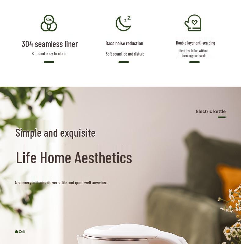 AUX Tragbarer Wasserkocher: Kompakter, vollautomatischer, temperaturkontrollierter Isolierkessel für den Gebrauch im Wohnheim