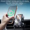 Supporto per smartphone da auto intelligente con caricatore wireless da 15 W, supporto per telefono da auto vivavoce, facile installazione su bocchetta dell'aria.