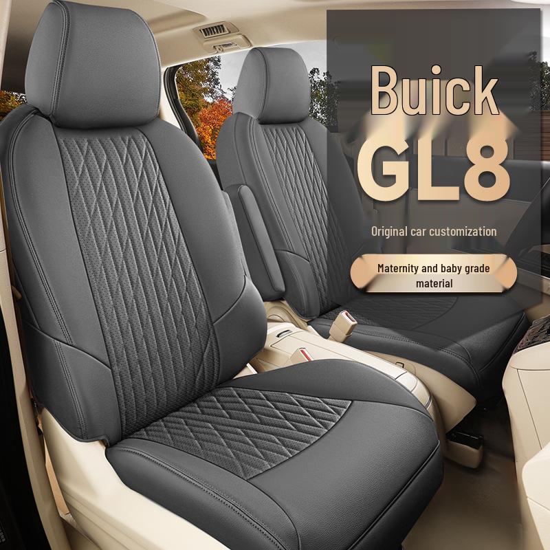 Buick GL8 Leather 7-Seat Full Coverage Car Seat Cushion, All-Season