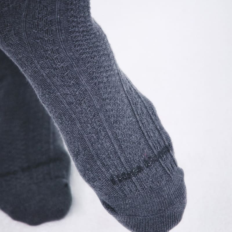 i hate monday [IHM2501M03] Mansocks Knit Cable Socks Gray