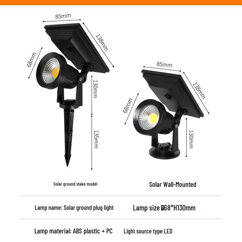 Waterproof Outdoor Solar LED Spotlights for Landscapes and Courtyards