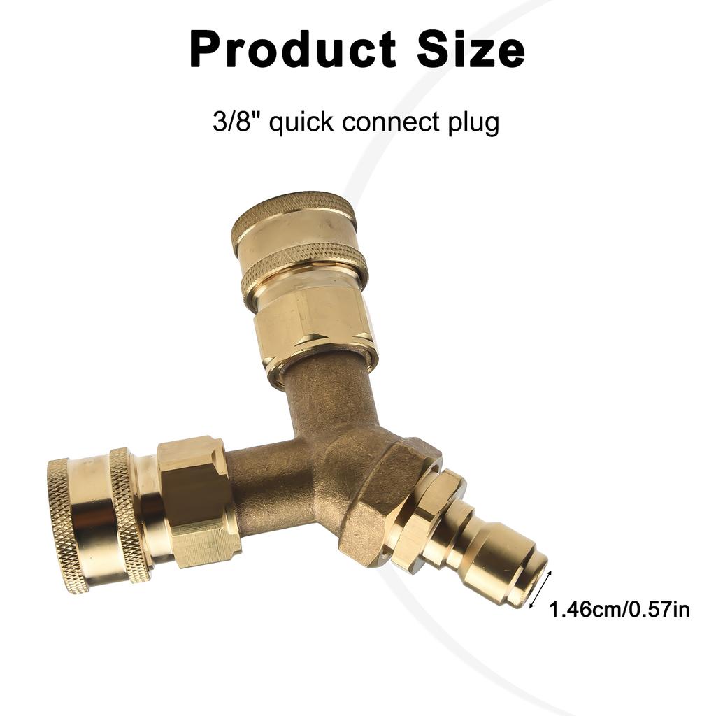 Three-way Converts Washer Tee Splitter Dual System For 4.0 GPM Splitter 4000 PSI Two Washing Machines High-pressure Washer