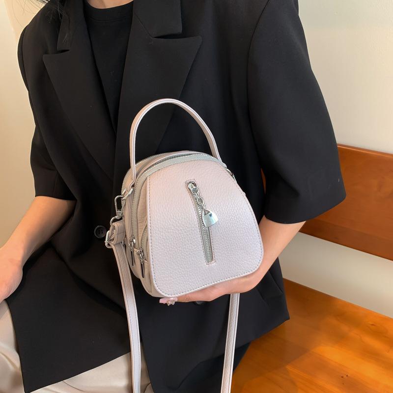 New Fashionable Solid Color Small Bag Women's Simple Shoulder Women's Bag Commuter Casual Messenger Handbag