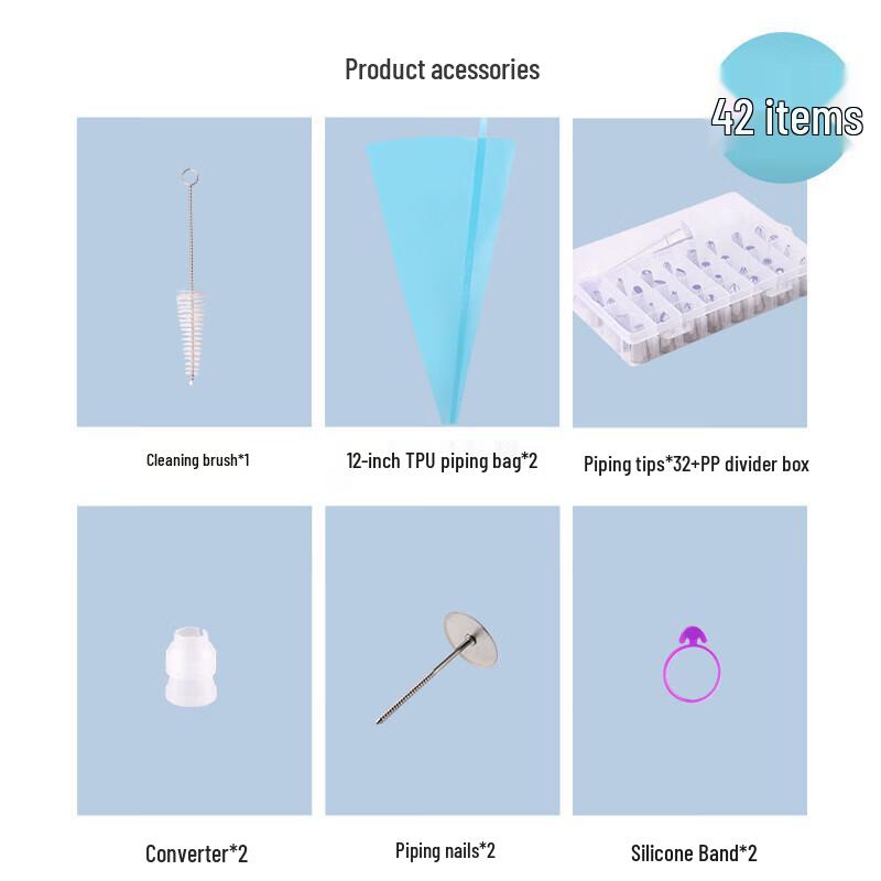 Baking Piping Nozzle & Bag Set