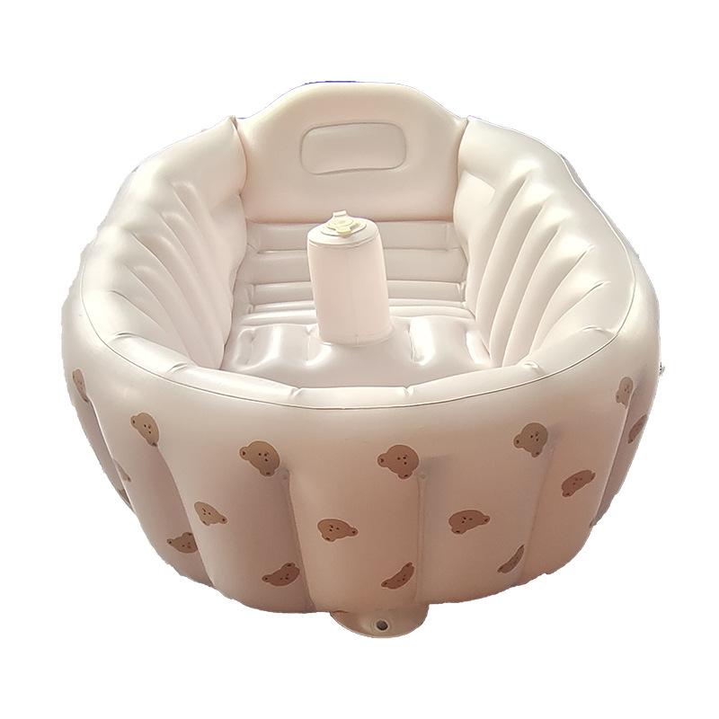 Aufblasbares Planschbecken Ovale Duschbadewanne für Kinder Baby, Faltbare Badewanne Babypool Kinderpool Outdoor Garten Swimmingpool Wasserspielpool