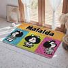 Cute Cartoon Mafalda Floor Mat Eco  Flannel Doormat Non Slip Odorless Indoor Floor Rug Soft Short Plush Home Mat