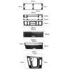 8Pcs For BMW 3 Series E46 1998-05 Carbon Fiber Central Console Panel Cover Trim