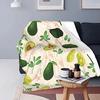 Süße Avocado Lustige Kawaii Fruchtdecke Weiche Leichte Überwurfdecken Gemütliche Flanell Bettüberwürfe für Sofa Couch Reise Zimmer Dekoration