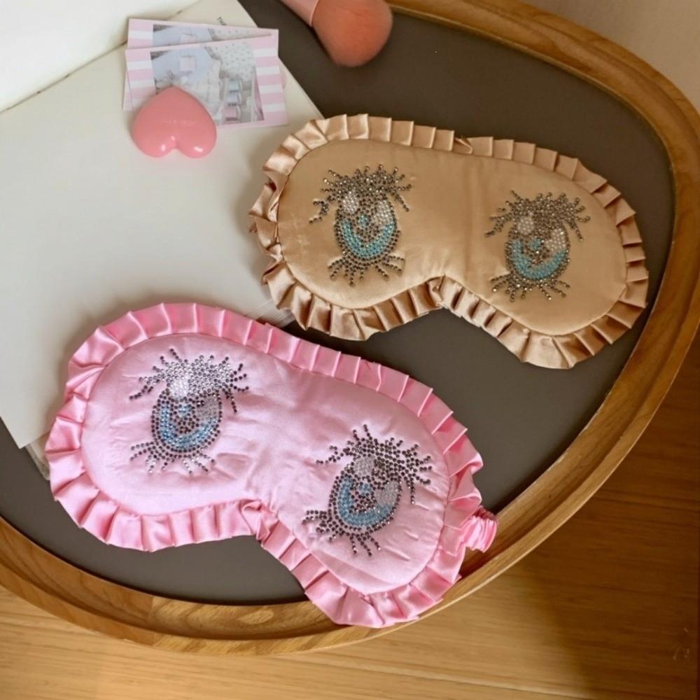 Stretchy Sleep Eye Mask Harajuku Eye Covers Kawaii Rhinestone Large Eyes Mask Girls