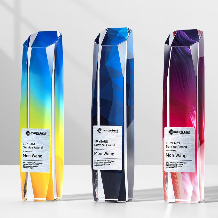 Trophée en Cristal Haut de Gamme pour la Récompense de l'Employé Exceptionnel lors de la Réunion Annuelle