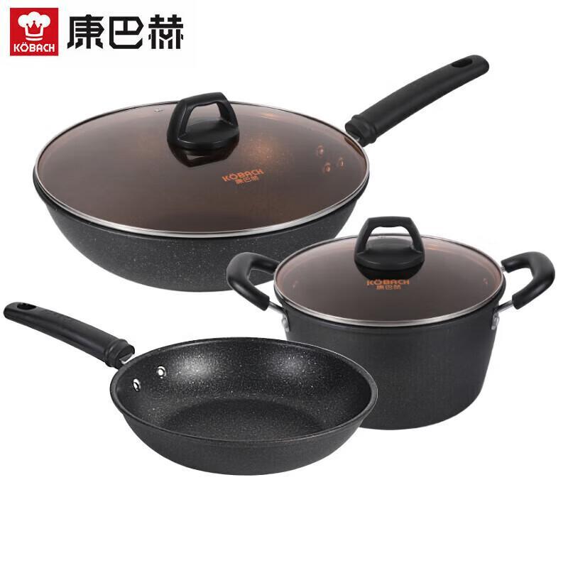 Kambach Korean Maifan Stone 3-Piece Cookware Set