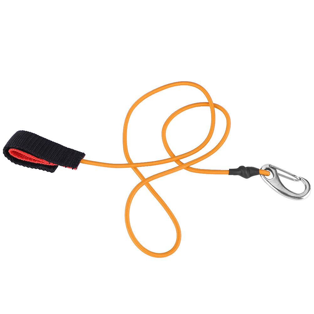 Elastic String Boating Kayak Paddle Safety Rod Leash with Carabiner for Paddling