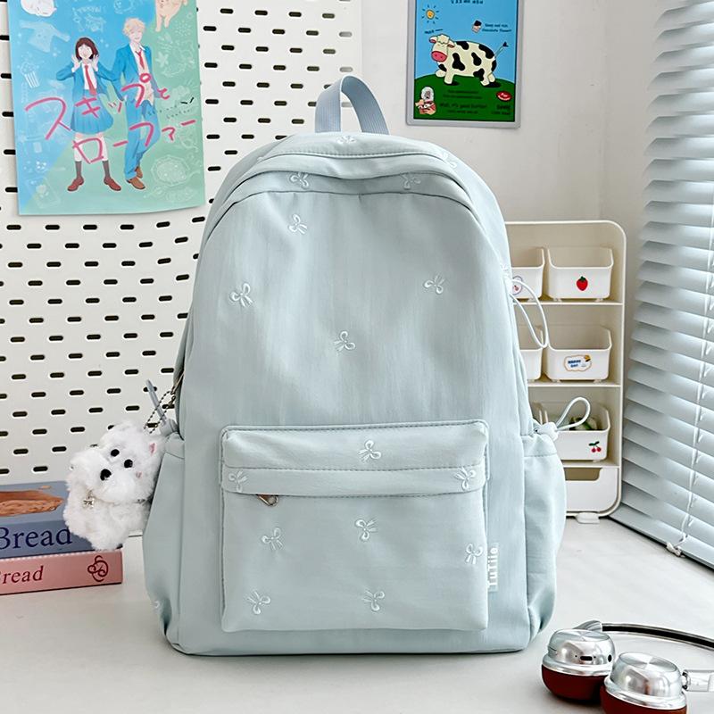 School bag new high value fresh sweet candy color backpack junior high school students lightweight travel backpack