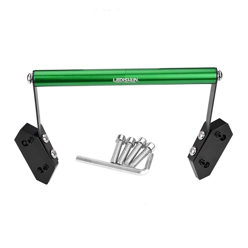 LEDISHUN Motocyklowa Belka Mocująca do Zwiększenia Wysokości Szyby o 20 mm NINJA400/NINJA250, Uchwyt Wielofunkcyjny, (Zielony)