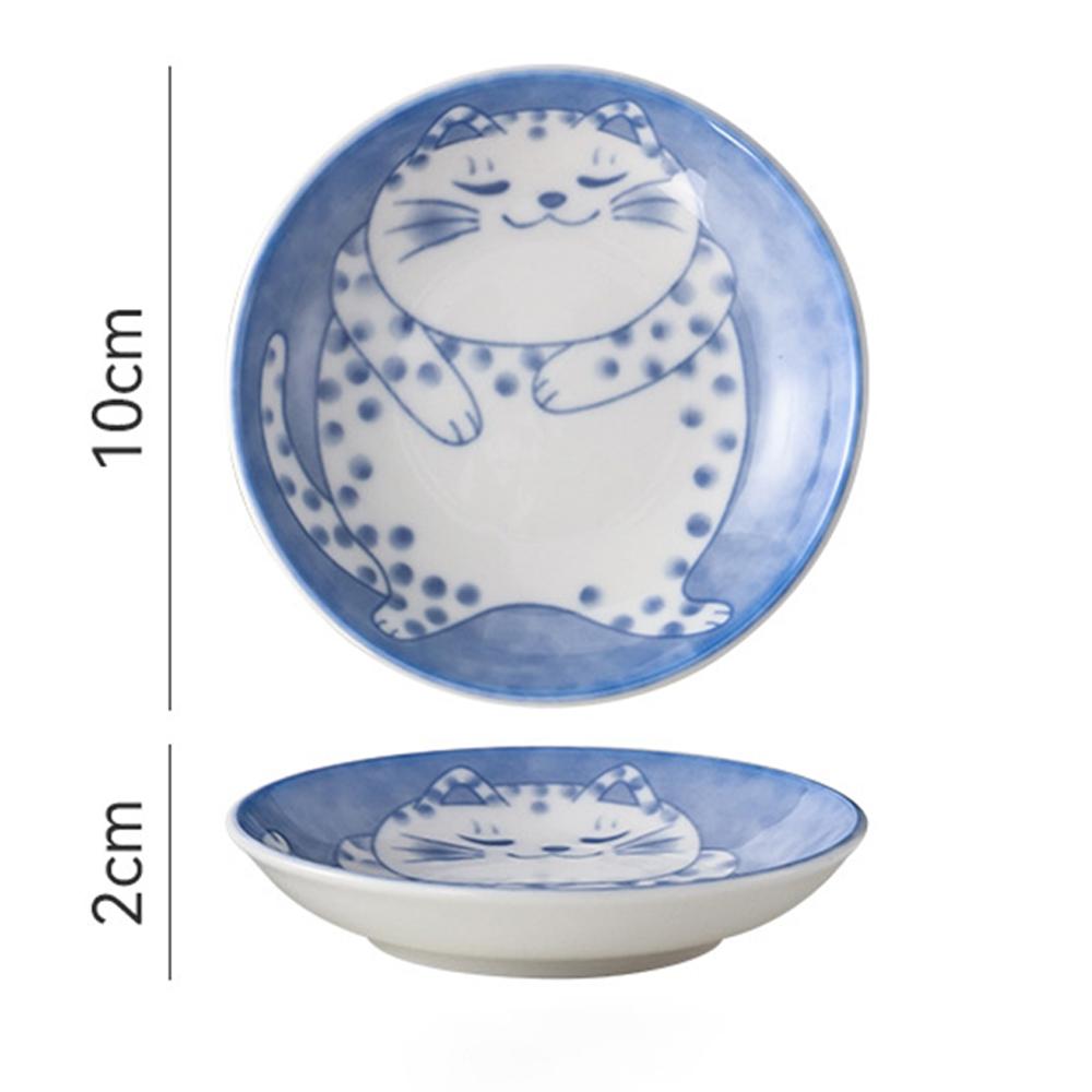 

Милая кошачья тарелка для соевого соуса Керамические кошачьи миски Японские кошачьи тарелки Пиалы для соуса Тарелка для закусок Маленькие керамические блюдца Тарелки Тарелка для суши 2x10cm