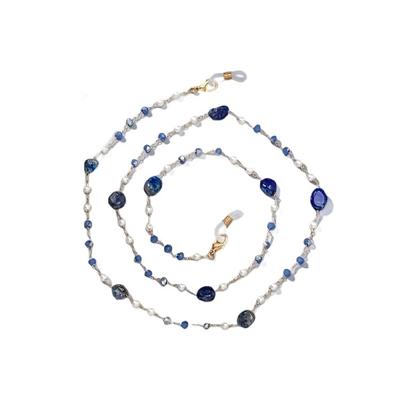 Laccetto per Occhiali con Perline di Cristallo Catena Portabicchieri Ergonomica Comoda Collana per Occhiali Da Lettura Sicura