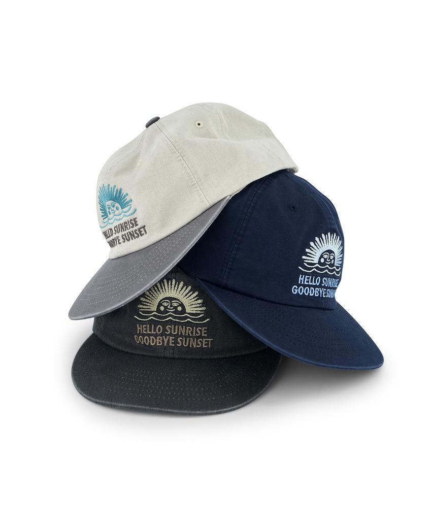 HELLO SUNRISE 90S Logo 6Panel Cap_Deep Navy