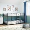 VidaXL Lit superposé sans matelas noir 90x190 cm acier, cadre de lit, sommier, meuble de chambre à coucher, lit mezzanine, 4019876
