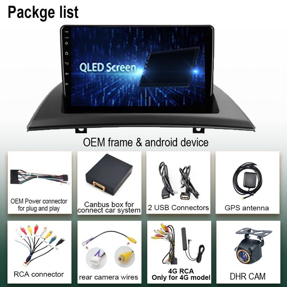 WIFI Android 13 For BMW X3 E83 2003 - 2011 Car Radio Video Player CarPlay Android Auto GPS Bluetooth Navigation No 2din DVD QLED