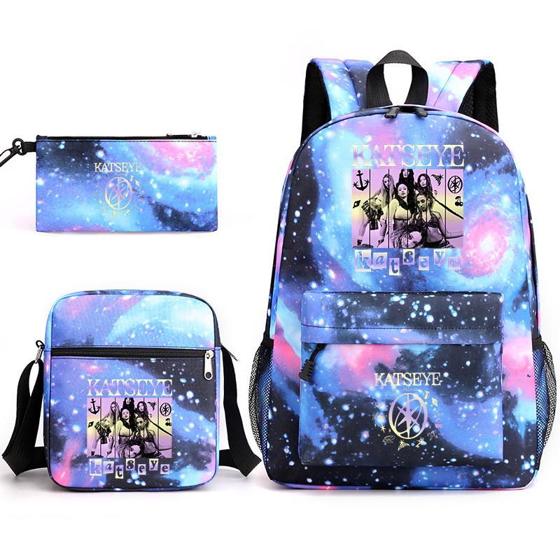 Global Girl Group Print 3Pcs Backpack Set Laptop Backpack Crossbody Bag Pencil Case Fashion Student SchoolBag Fan Gift Mochilas