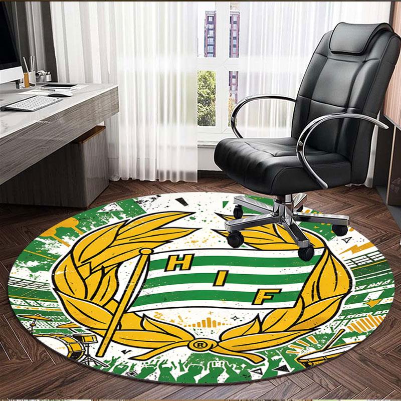 Hammarby IF Print Round Rug, Washable Floor Carpet, For Entryway Dorm Laundry Room Office Study, Home Decor Birthday Christmas Gift