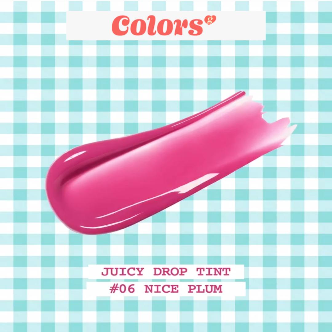 

КОЛОГРАММА JUICY DROP TINT 6 цветов | Глянцевый стойкий оттенок с хорошей окраской | жевательный тинт для губ типа желе