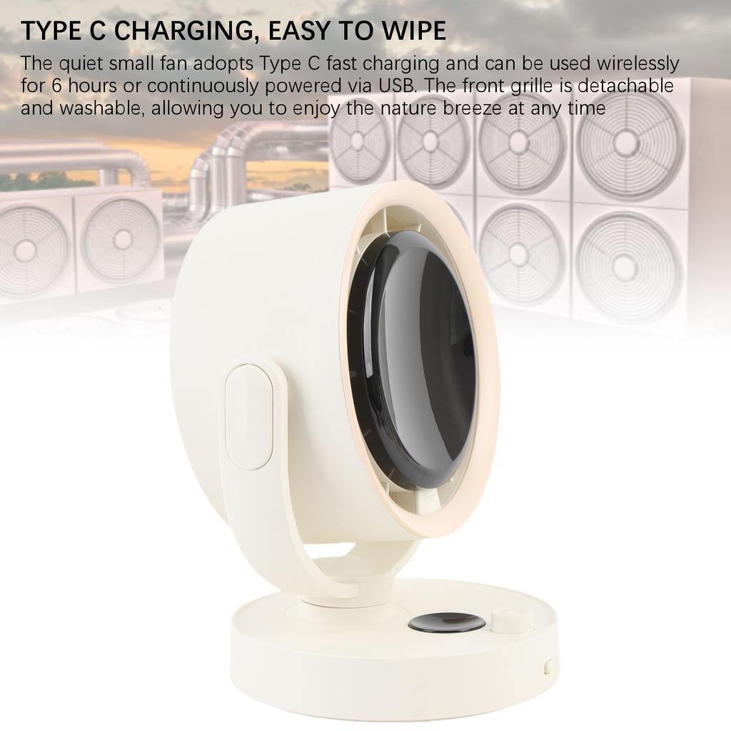 Desktop Air Circulator Fan Portable Rechargeable Automatic 90 Degree Oscillating Quiet 100 Speeds Adjustable LED Display