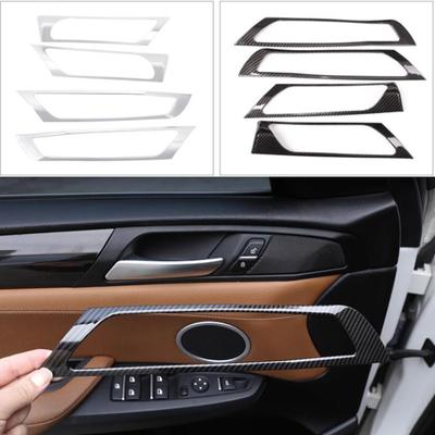 BMW için X3 F25 X4 F26 2011-2017 ABS Araba İç Kapı Kolu Çerçeve Dekorasyon Kapak Kapı tokmağı Trim Çıkartmalar İç