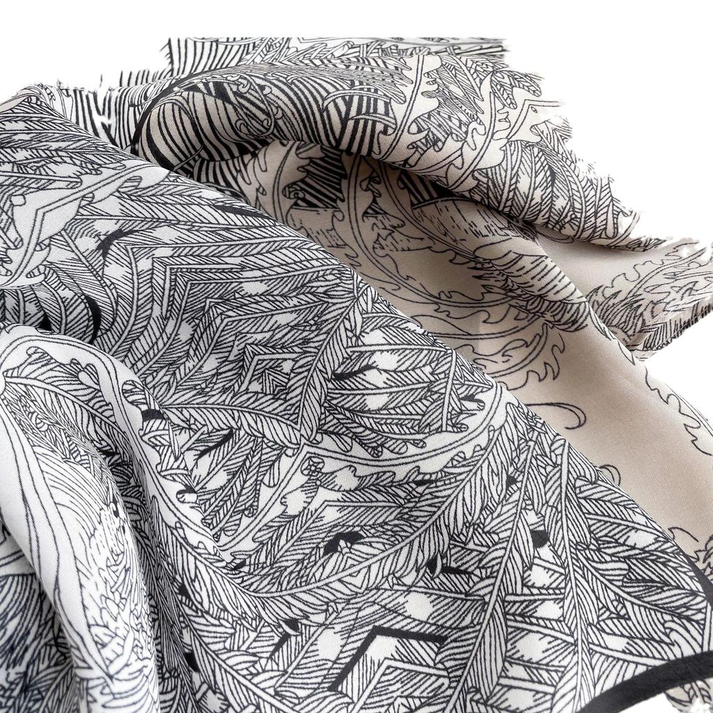 High-quality Luxurious Silk Scarves Headband Scarfs Neck Scarf For Women Chain Silk Scarf Women's Decorative Shawl