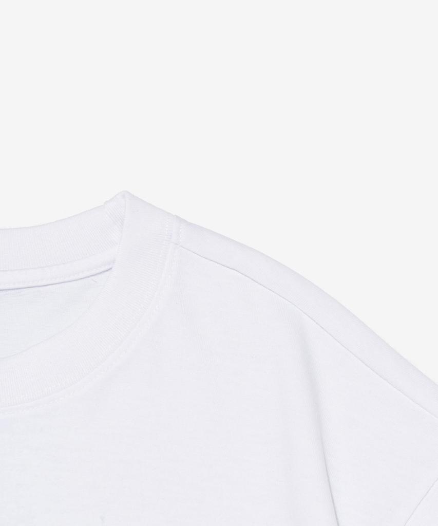 OUNDERR Riding Bike Cat Oversized Short Sleeve T-Shirt (White)