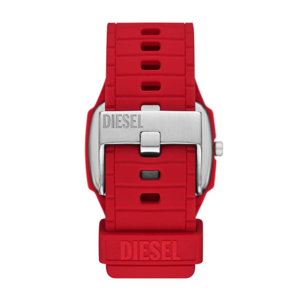 Diesel Cliffhanger Quartz Stainless Steel and Silicone One Cliffhanger Silicone Watch DZ2165 Men's 2.0 Three-Hand Watch, Red, Size, 2.0 Three-Hand -
