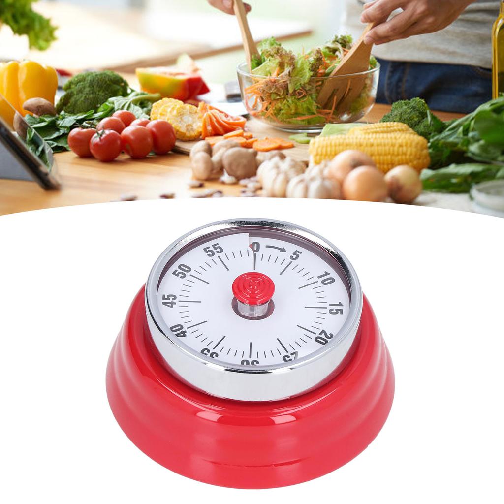 70dB Kitchen Timer Portable Multifunctional Wall Mount Stainless Steel Retro Magnetic Kitchen Timer Reminder