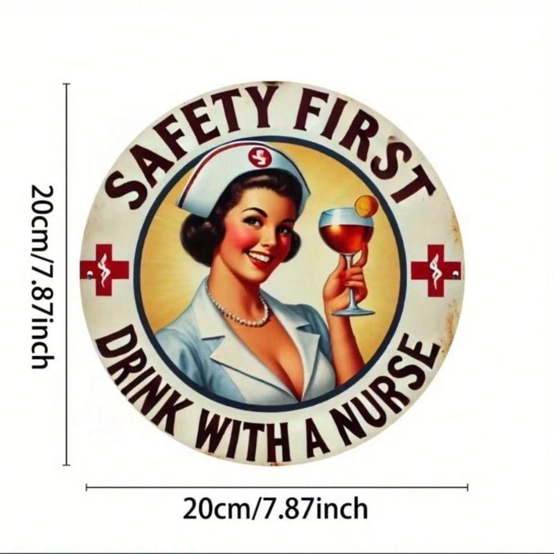 Retro Metal Wall Art Sign Home Decor 20x20cm