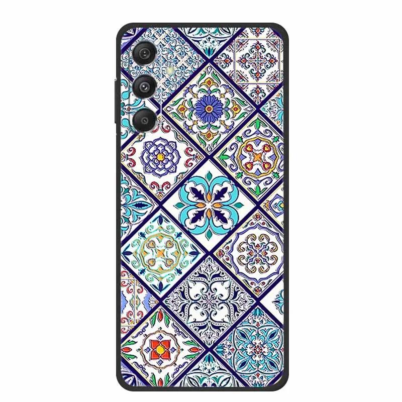 3D Emboss Case For Samsung Galaxy S25 FE Case Flowers Black Silicone Soft Back Cover For Samsung S25 Plus M36 Phone Case Shell