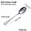 410 Stainless Steel Four-Piece Cutlery Set: Knife, Fork, Spoon - Single/Double Line for Home or Hotel Dining