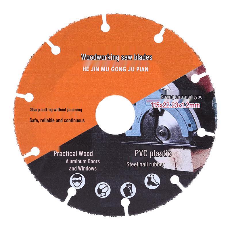 "Alloy Woodworking Saw Blade: Angle Grinder Disc for Cutting Wood, Aluminum, PVC & Plastic".