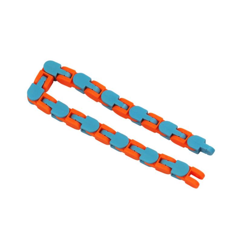 Pista de bicicleta de plástico faça você mesmo descompressão corrente brinquedo mágico fluido pulseira trilhas malucas