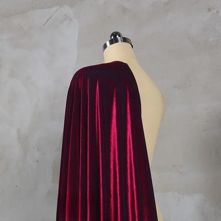 50x150cm Double-Color Illusion Stretch Korean Velvet Top Cheongsam Fabric Wholesale Cloth by the Meter for Sewing Diy Material