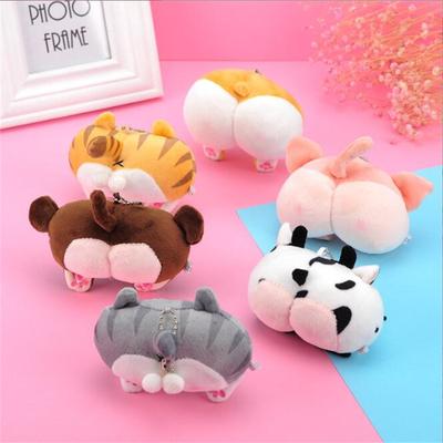 9 cm Mielas Katės Užpakaliuko Pliušinis Žaislas Linksmas Gyvūno Sėdmens Korgio Kiaulės Užpakaliuko Raktų Pakabukas Minkštas Fidget Žaislas Mergaitės Rankinės Dekoracija Studentas