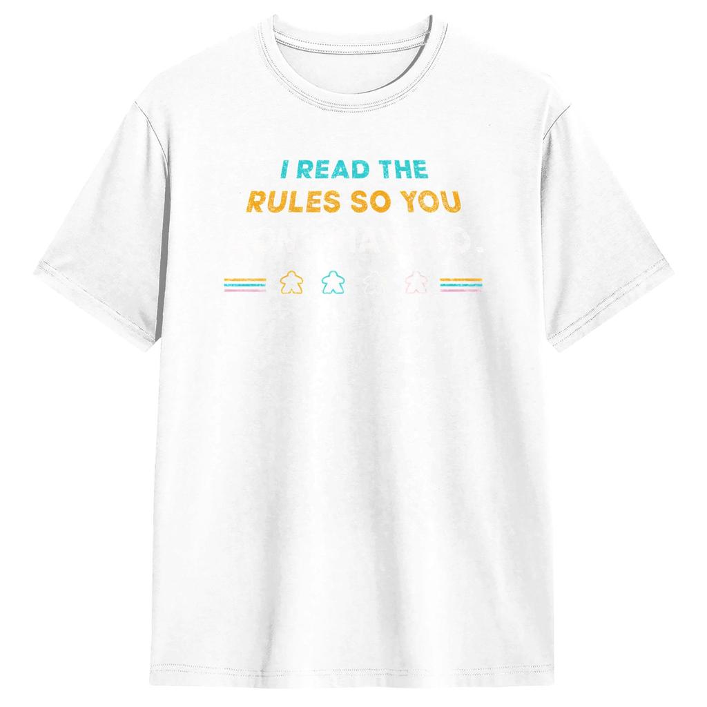 I Read The Rules So You Dont Have To Deck Builder Boardgame Tabletop T Shirt  Harajuku T Shirts ShortSleeved  Tops Clothes